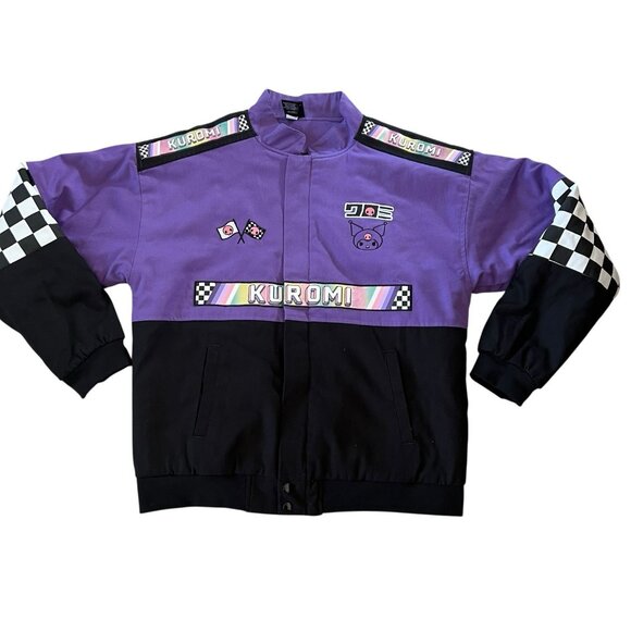 Sanrio Kuromi Purple Checkered Racing Jacket Size Medium - Picture 1 of 5